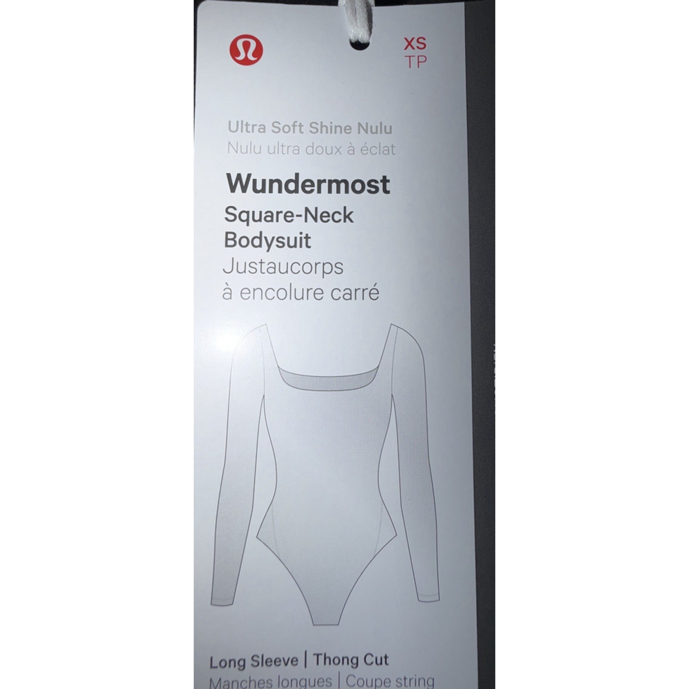 LULULEMON WUNDERMOST SQUARE-NECK BODYSUIT BLACK SHINE COLOR SIZE X-SMALL NWT - Picture 8 of 10